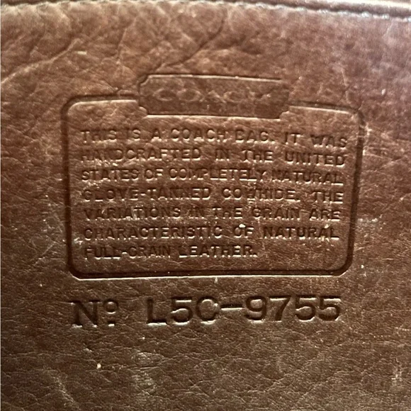 Vintage Coach Brown Leather Pocket Purse Shoulder Bag - Picture 5 of 14